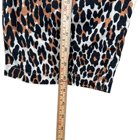 Allison Rhea 100% Cotton Pajama Set Leopard Print Button Top Pants | Medium - Picture 9 of 13